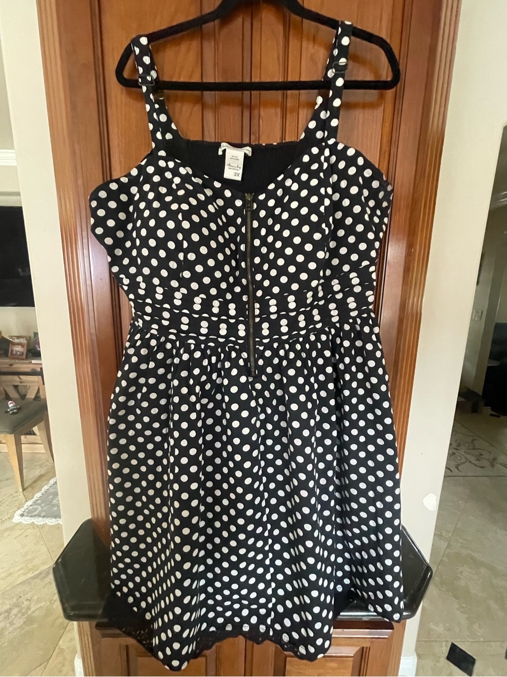 American Rag Black & White Polka Dot Sundress